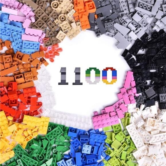 1100PCs Building Bricks in 17Popular Colors and 147 Mixed Shapes,Building Blocks - Picture 6 of 6